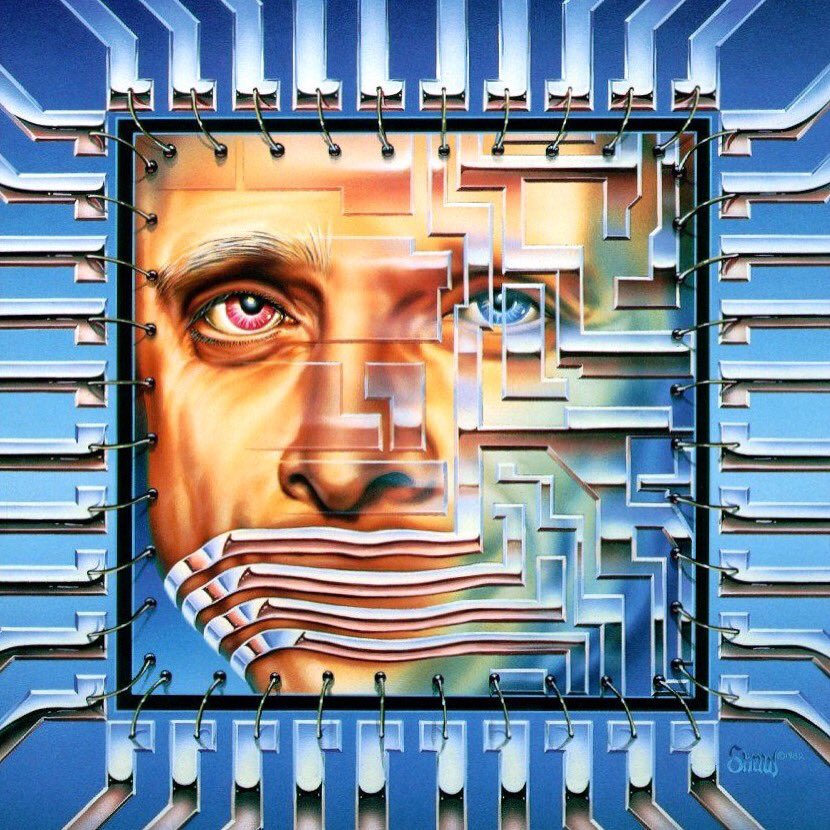 Happy Birthday to the master of speculative fiction, Harlan Ellison! (Art by Barclay Shaw). 