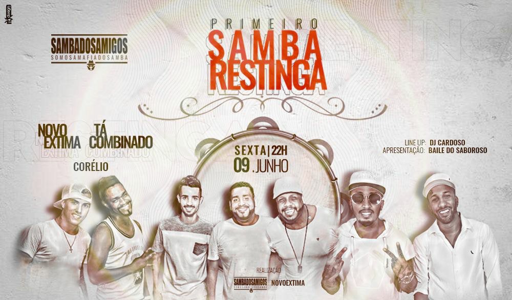 TVRestinganaWeb's tweet image. #SambaDosAmigos promove o 1º #SambaRestinga
Dia 9 de Junho na H-house. 
É SÓ CHEGAR CHEGANDO!
@AMafiaDoSamba