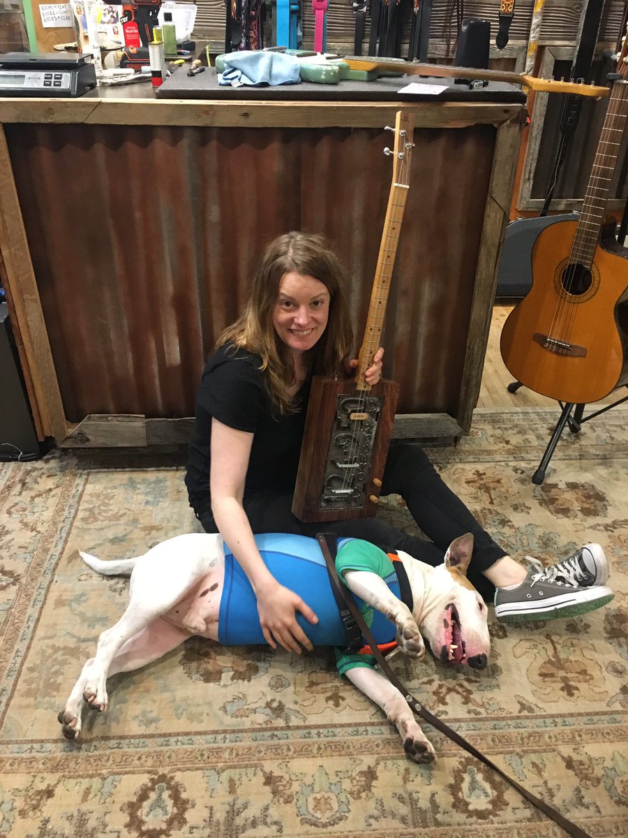 ECG's own Liz Herrin with another satisfied customer 🐶