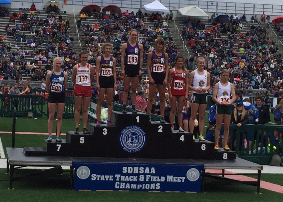track_dv's tweet photo. @marisa_schulz wins the 1600 at state with a new school record 5:06.19! #SDstateTrack2017 #DVTrack π https://t.co/L5CCWb62FL
