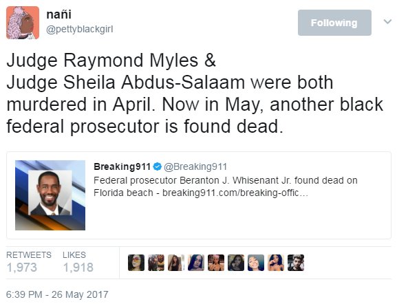 Why isn’t this on the news? Why aren’t people talking about it? I swear if it were a white judge even once, they would be all over it.