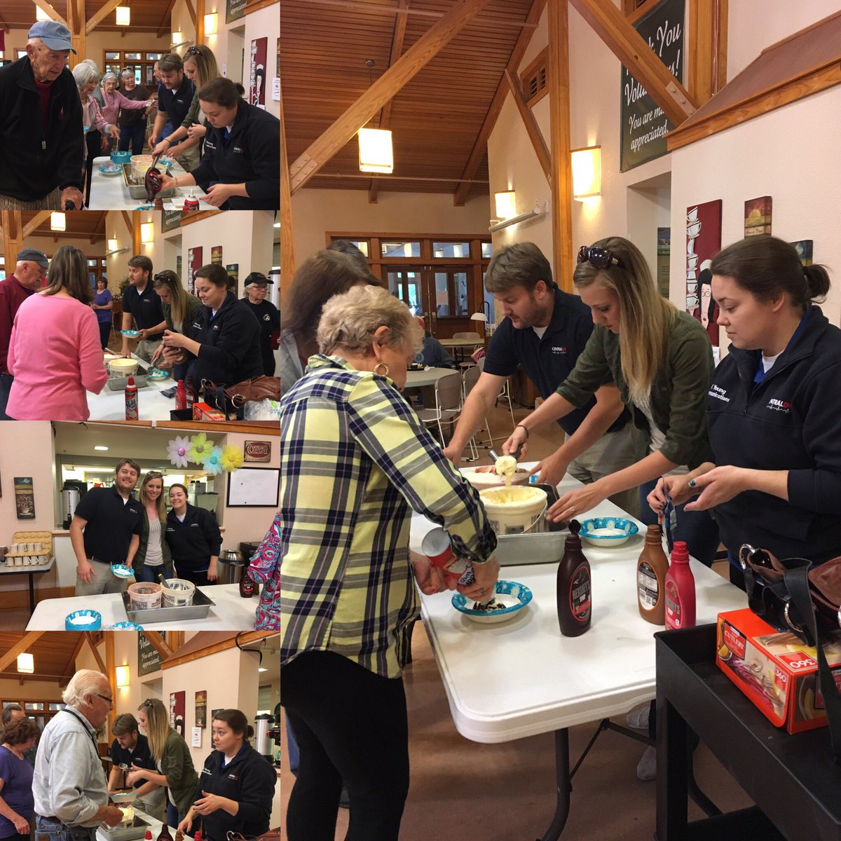 CentralEMS_AR's tweet photo. Week got to give back to the people by serving ice cream at the Fayetteville Senior Center! https://t.co/H9wwuHGgyf