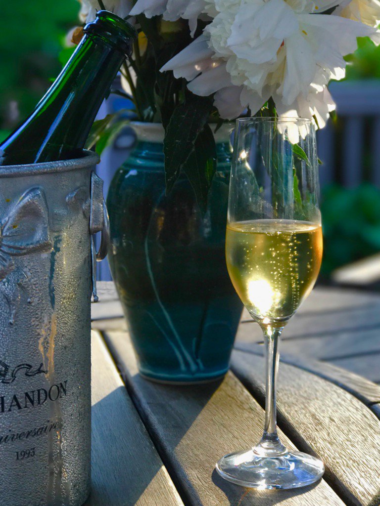 #champagne#peonies#sunset#why worry