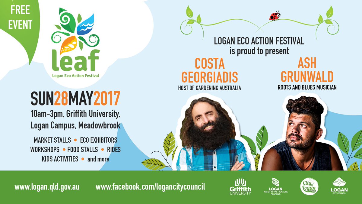 GriffithBiz's tweet photo. Come down to @logancampus for #LEAF2017 &amp; enjoy great live music, markets &amp; everything eco! https://t.co/VeU6tDO8Tg #CityofLogan #VisitLogan https://t.co/uU7ySoFthT