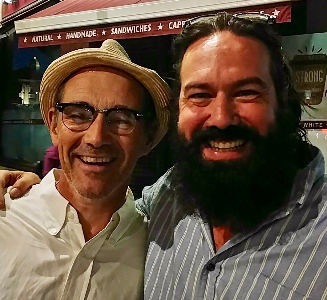 FriedMeatRidge's tweet photo. NBD "@mataharifilms: Tonight Sir Rylance came to see @FriedMeatRidge @HtiekNosnevets @FriedMeatFans @TrafStudios https://t.co/1nnnyfgSSI"