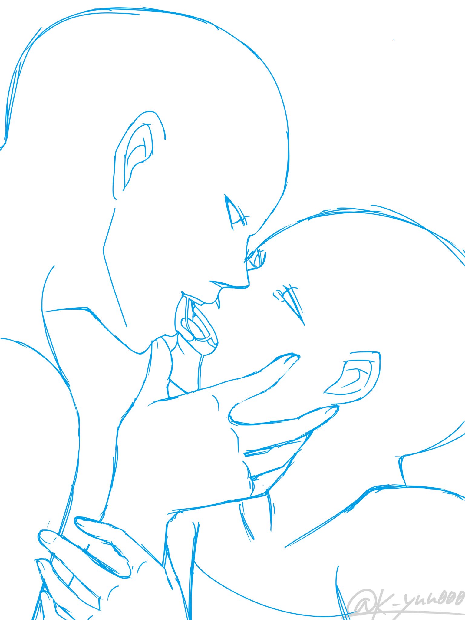 K Yuu トレス素材 過去に描いたキス絵をトレス用にしてみました ねっとりキス絵を描きたい人は気軽にどうぞー 自作発言が無ければ報告等などは自由です T Co Snibrhhjdy Twitter