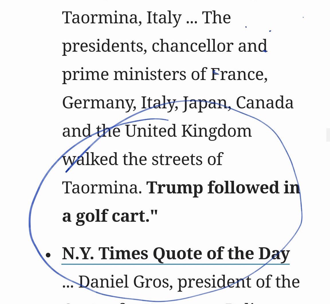 We're told <a href="/realDonaldTrump/">Donald J. Trump</a> is very upset and embarrassed by this.  Please don't upset and embarrass him more by retweeting it.