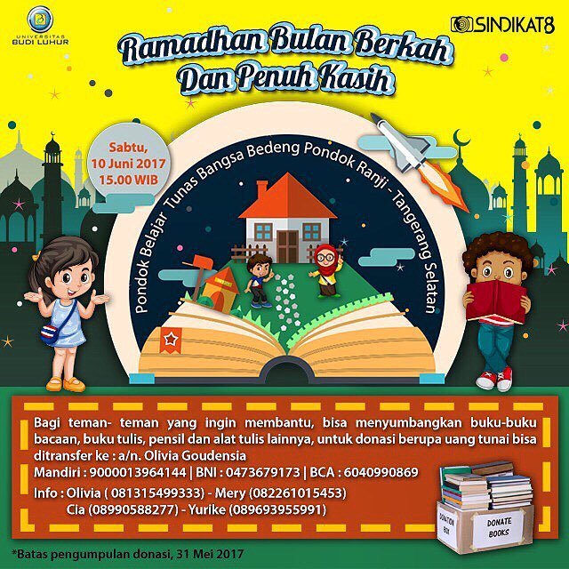 Sindikat_8's tweet photo. Selamat datang bulan Ramadhan!
Menyambut bulan ramadhan kami dari @sindikat_8 mengadakan bakti sosial dengan tema "Ramadhan Bulan Berkah da… https://t.co/tJnAWAU52r