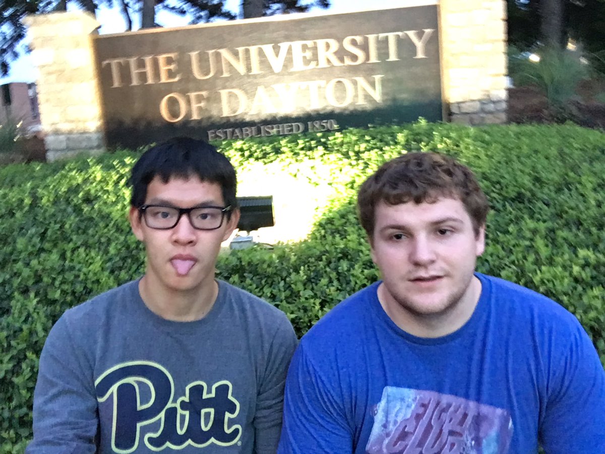 jay_roes's tweet photo. So happy we transferred to Dayton!! #GoNASCAR https://t.co/c0Acorg6O1