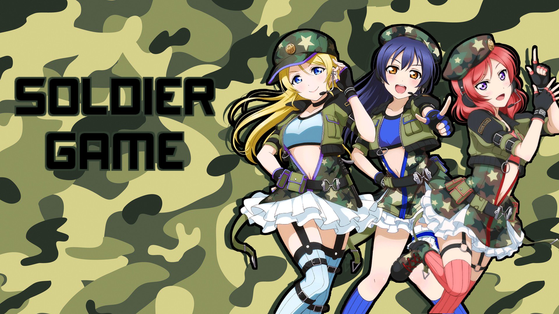 Love Live Edits Soldier Game Trio Phone Desktop Wallpapers