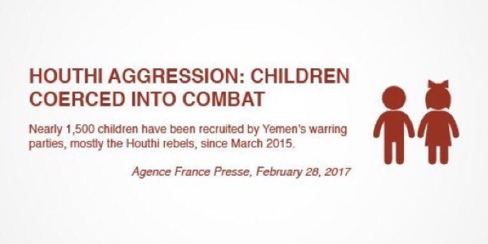 #Houthi militias have coerced children into fighting in #Yemen #HouthiCrimes <a href="/UNICEF/">UNICEF</a> #HR #HumanRights #UNICEF