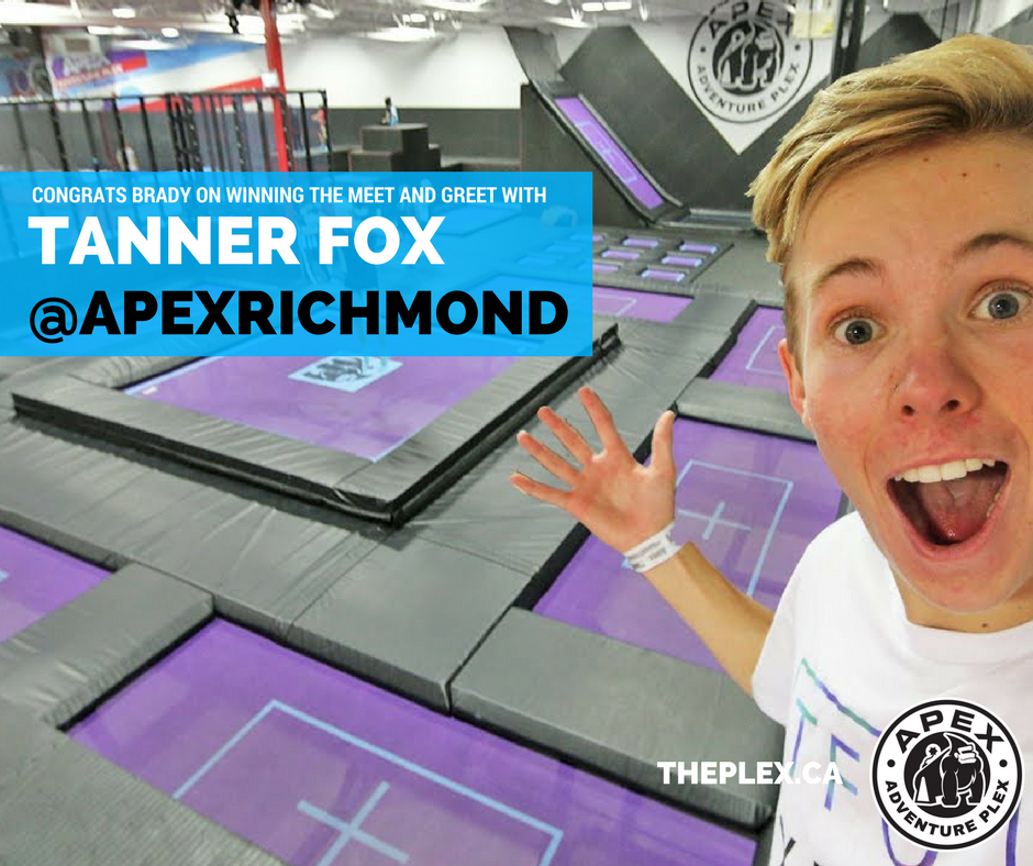 JumpApex's tweet photo. Tanner Fox did a meet and greet @Apex_Richmond. Like, comment and share if you think he should do one in Saskatoon! https://t.co/PtAxB5gLYM https://t.co/Didcl33ym8