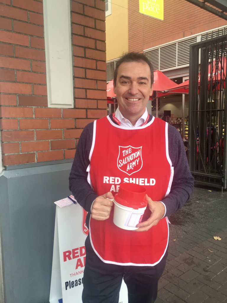 marshall_steven's tweet photo. Out on The Parade this morning collecting for @salvos #RedShieldAppeal 
Please give generously. https://t.co/wvTBtZtgdD