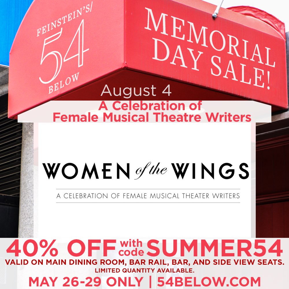 TheWriteTeach's tweet image. MEMORIAL DAY SALE 🎉Get 40% off tickets to @MeganMinutillo's upcoming shows at @54Below with the code SUMMER54! TIX: meganminutillo.com/blog-1/2017/4/…