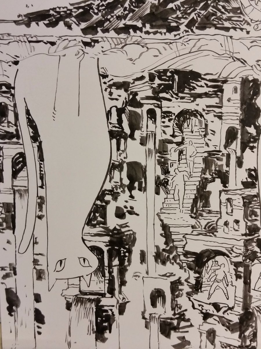 Some details from the final cover of The Unsound I just inked. 
