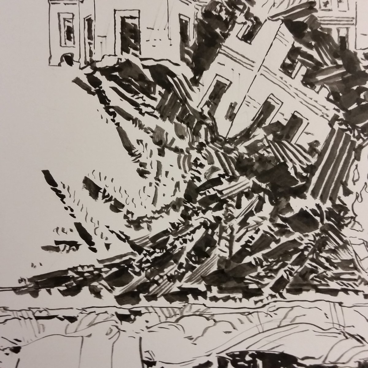 Some details from the final cover of The Unsound I just inked. 