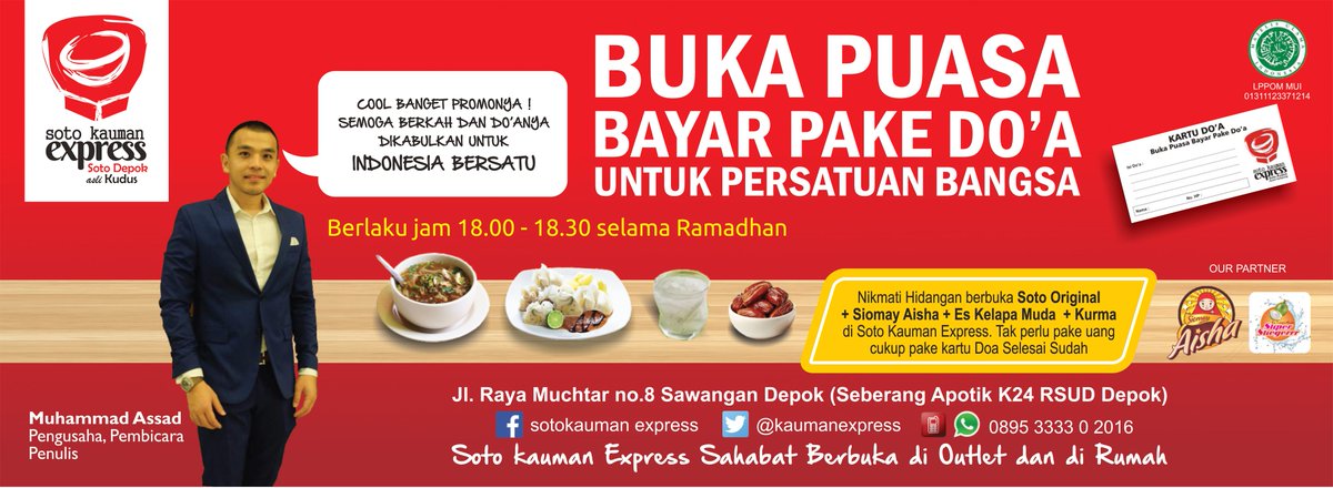 Yuk kita merapat ke Soto <a href="/kaumanexpress/">sotokaumanexpress</a> dan tuliskan doa terbaik untuk bangsa <a href="/eliyati_bahri/">Eliyati Bahri</a> <a href="/mirzapradita/">Mirza Pradita</a> <a href="/Prie_GS/">Prie GS</a> <a href="/IsmedIsmail/">Ismed Ismail</a> <a href="/yuswohady/">yuswohady</a>
