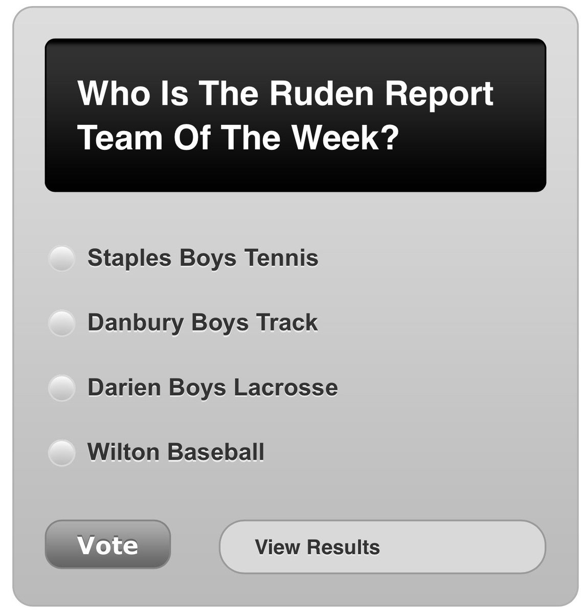 DaveRuden's tweet photo. VOTE for The Ruden Report Team of the Week. We have four FCIAC champion finalists. https://t.co/d7dEHPHKFS https://t.co/cP8lHfTTlU