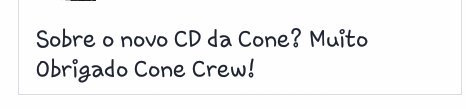 PrazerCorleone's tweet photo. Obrigada @conecrewdir ❤ https://t.co/7qnM3m4WCa