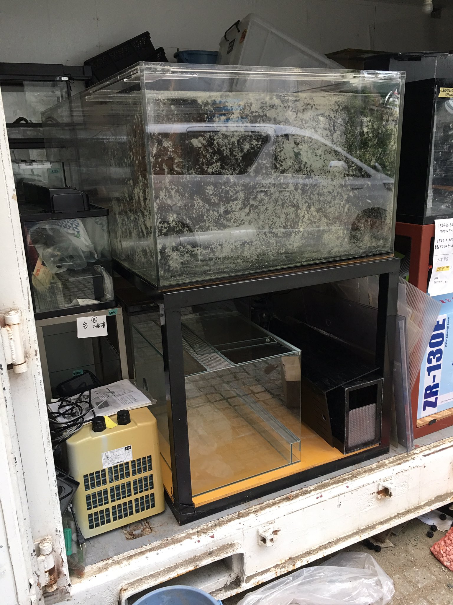 熱帯魚 加藤商店 横見ですが 1800x900x600のオーバーフロー水槽セット入荷しました 底面ブラック ポンプは水中ポンプ外回しです 濾過層あり 10万円です 引き取り限定です ライトろ材サーモヒーターは別です T Co 3vuyf18pid Twitter