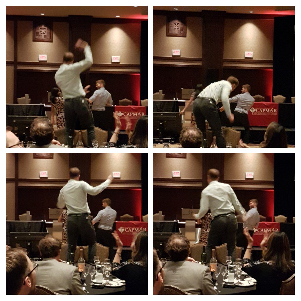 drjaimeyu's tweet photo. Best "heads or tails" yet at #CAPMR2017!! Sweet moves @drpaulwinston 🕺🕺🕺 https://t.co/cR2YzB8x7Y