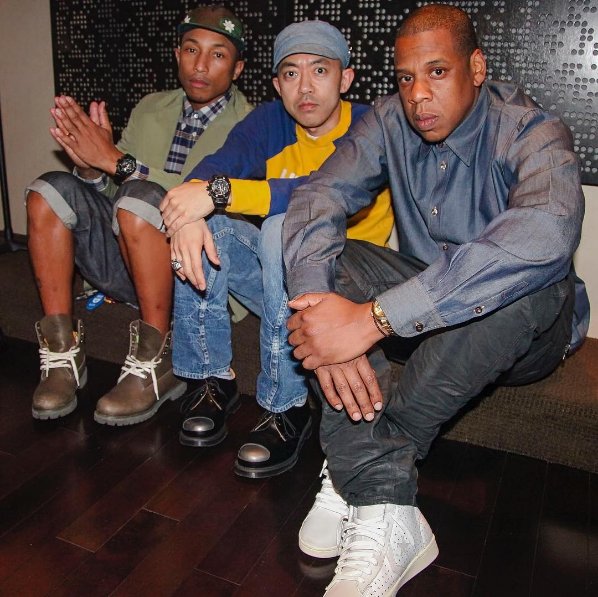 Iceberg Slim on X: Jay Z, Pharrell and Nigo, photographed during the  recording of “BBC” at Jungle City Studios in NYC by Lenny Santiago on June  5, 2013.  / X