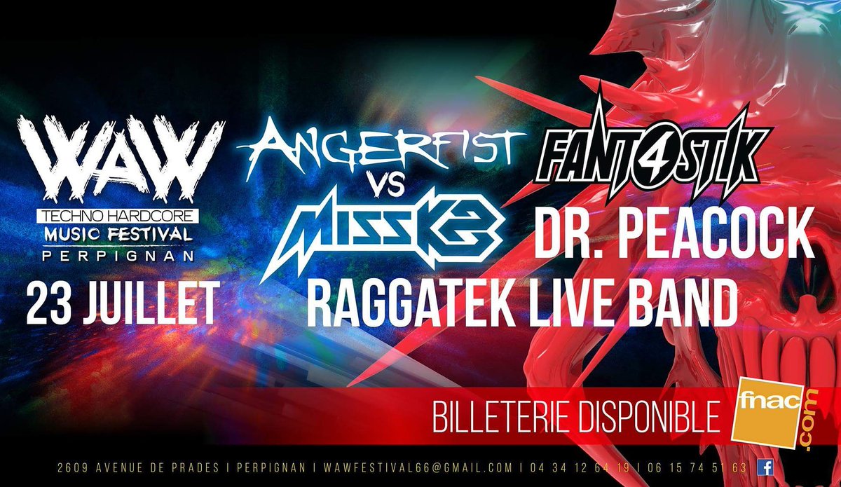 lescorp66's tweet photo. #festival #waw #summer #2017 #hardcore #angerfist #missk8 #drpeackoc #fantastik #raggatekliveband #frenchcore #lescorp #scorp #DJs #fnac https://t.co/FAyYQVrO6W