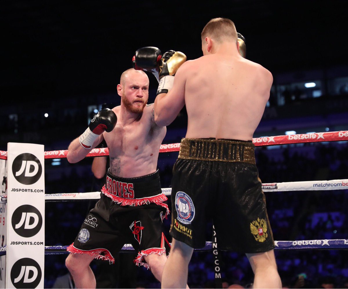 MatchroomBoxing's tweet photo. A night to remember for @StGeorgeGroves who landed the @WBABoxing Super World Super-Middleweight Title in Sheffield 🇬🇧#GrovesChudinov https://t.co/RrBUREzXMA