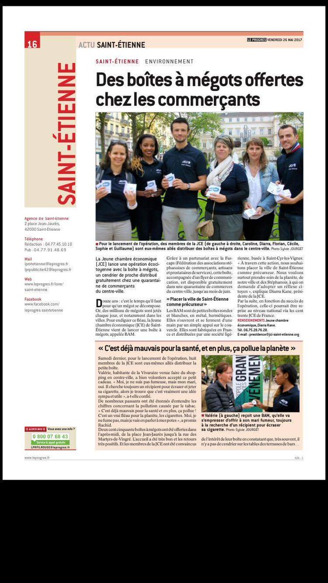 JceStEtienne's tweet photo. #BAM #AudaceJCEF Un nouvel article sur notre belle action !! Merci à tous ! https://t.co/oEdlTjlEEi