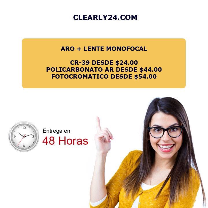 Clearly24Com's tweet image. Lentes de calidad al mejor precio. Lentes completos desde $24.00. #lentes24 #clearly24