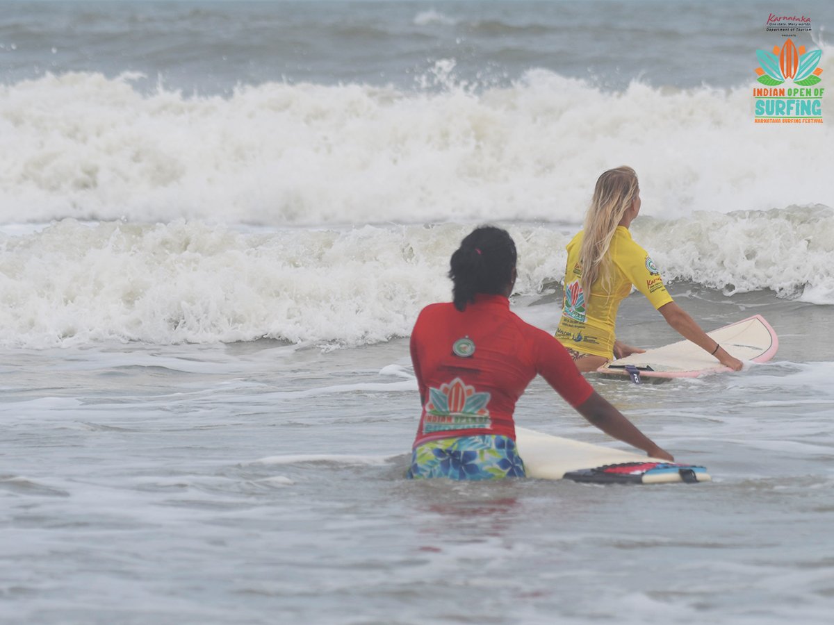 iosurfing's tweet photo. The Women's Semi Finals are done, and the start list for the Final is: 
Suhasini, Aneesha, Ishita and Olga. 
#IOSurfing2017 https://t.co/sJ8b13Te4W