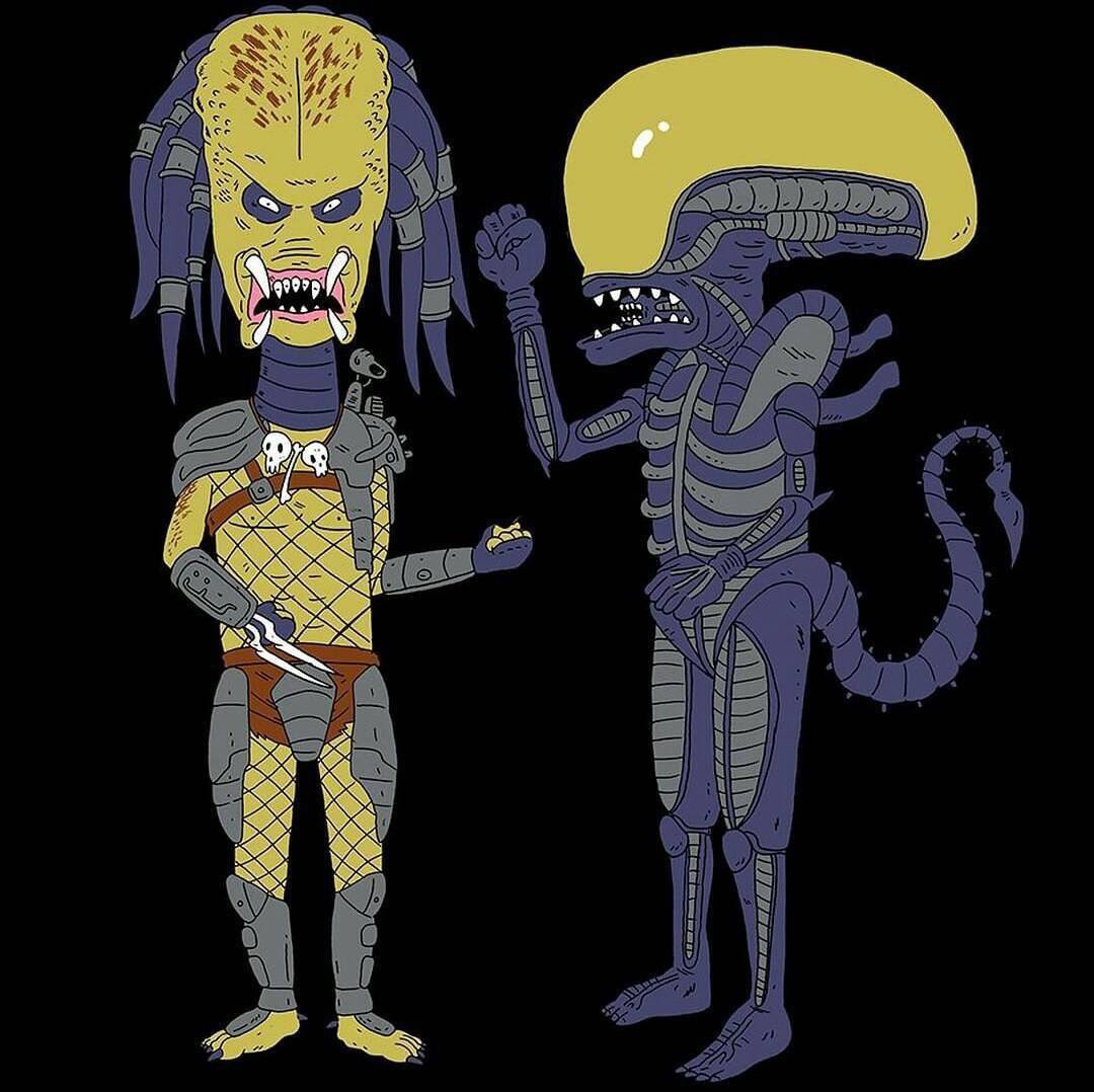 krazyowl's tweet photo. @amazingatheist @hallcyon #BevisAndButthead #PredatorAlien https://t.co/0XsfCH5KDM