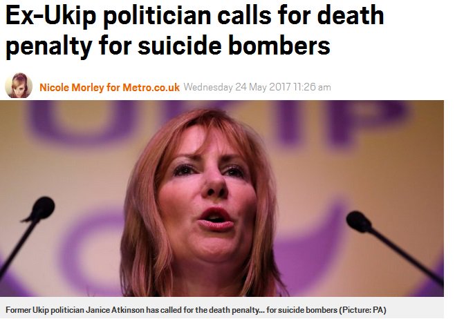 L'Eurodéputée Atkinson (Gpe Front National) réclame la peine de mort pour les auteurs d'attentats suicides
Je crois qu'on a touché le fond