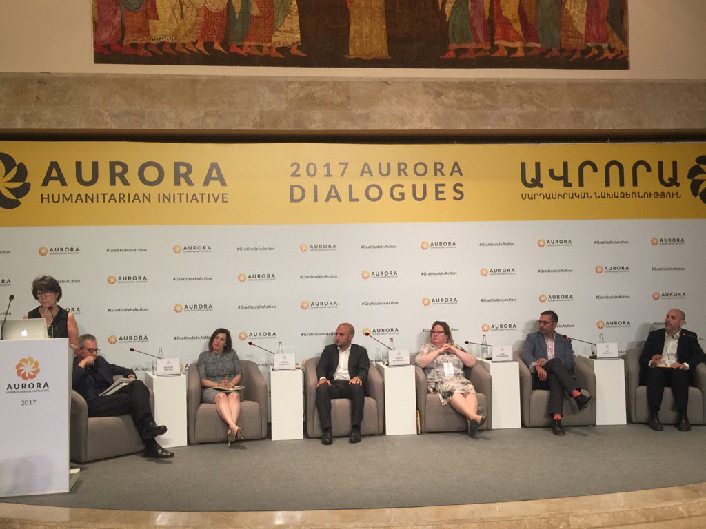 #AuroraDialogues We need to see refugees as a responsibility and opportunity not a burden.€1 invested has €2 return