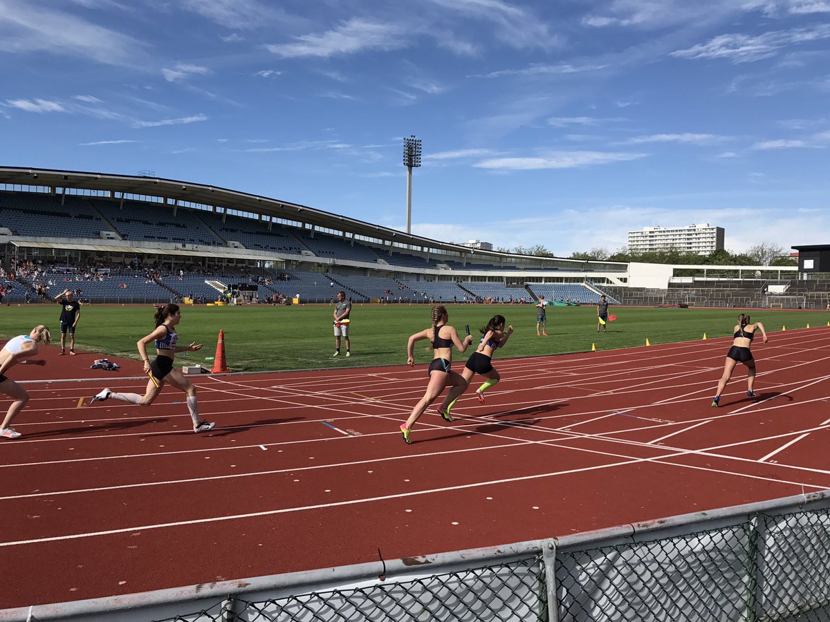 TIS_Live's tweet photo. F17 4x100m kom tvåa i sitt heat, vi återkommer om det blir final eller ej. Bra sprunget!! https://t.co/LvrKqCPkgN