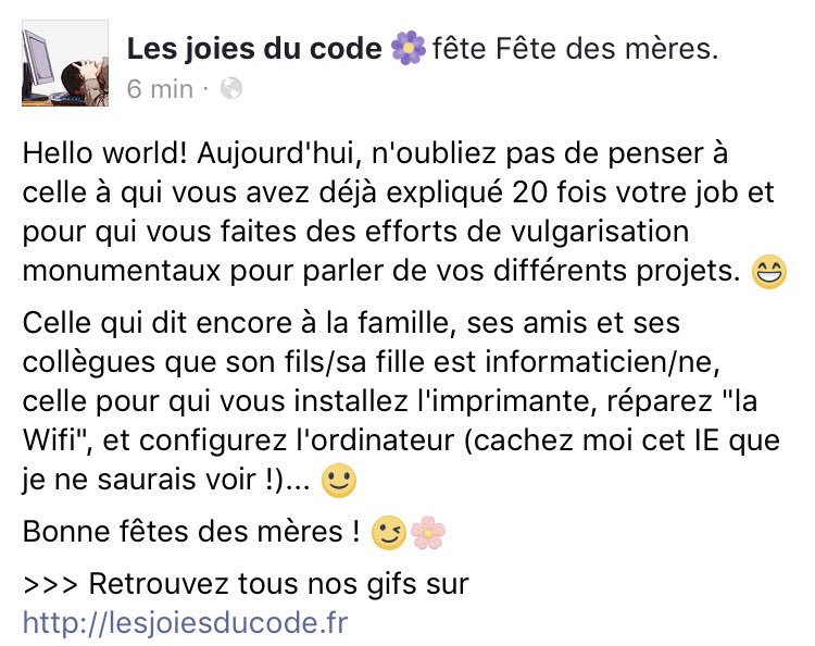 lesjoiesducode's tweet photo. Hello world, mémo du jour : https://t.co/o5mUVfX168 😉🌸 #lesjoiesducode https://t.co/bBMrcjbSnd