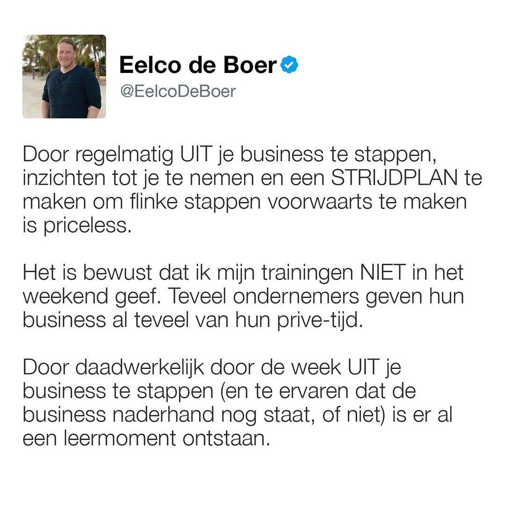 EelcoDeBoer's tweet photo. #business #strijdplan #ondernemer https://t.co/gCjMYGgcS5 https://t.co/YJ4VMDiHKE