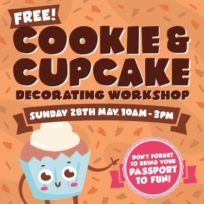 CraftyCrewUK's tweet photo. We're at @GardenSquareSC today with a cookie &amp; cake #craft workshop event! Details: https://t.co/e30Yj0sQWz 
#Letchworth #Herts #Children https://t.co/XXTcYhnvf0