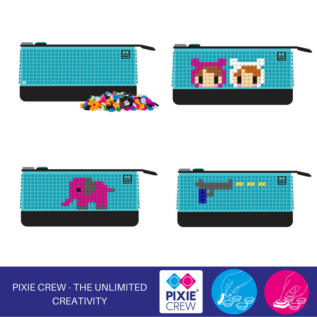 MilanGaba's tweet image. Sunday's piece of creativity. One pencil case - many designs. #pixiecrewglobal #8bit #pixels #pixiecrewpencilcase