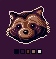 Kantolasound's tweet photo. A quick #tanuki for @Pixel_Dailies 
5 colors
#pixelart #pixel_dailies @PyxelEdit https://t.co/eK0zwcx6gU