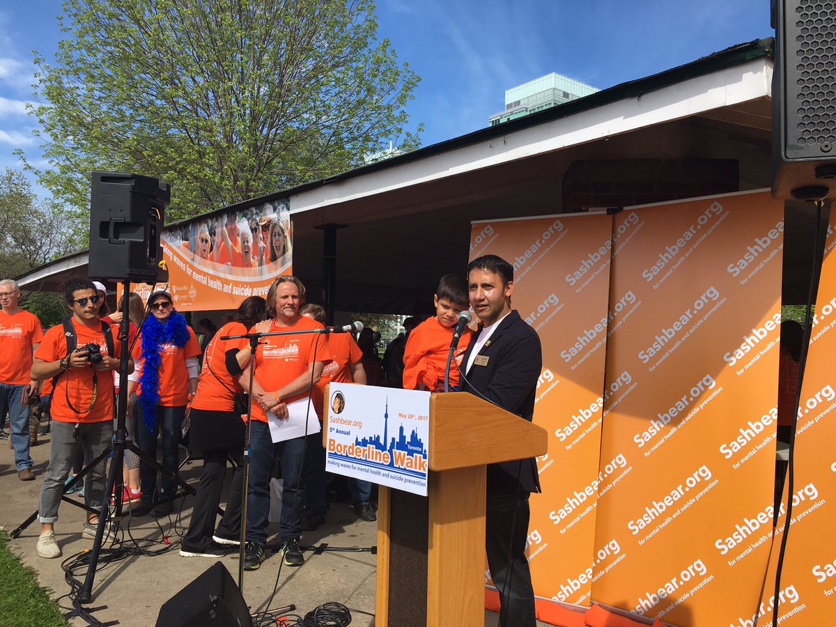 SashbearOrg's tweet photo. Thank you too @viraniarif for helping us to raise awareness for mental health! #mp #onpoli #MakingWaves #BorderlineWalk https://t.co/c3eLlJkJJX