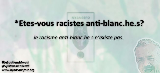 BlackHachee's tweet photo. #JeSoutiensMwasi Parce que je suis raciste https://t.co/LcQfEL2EeW