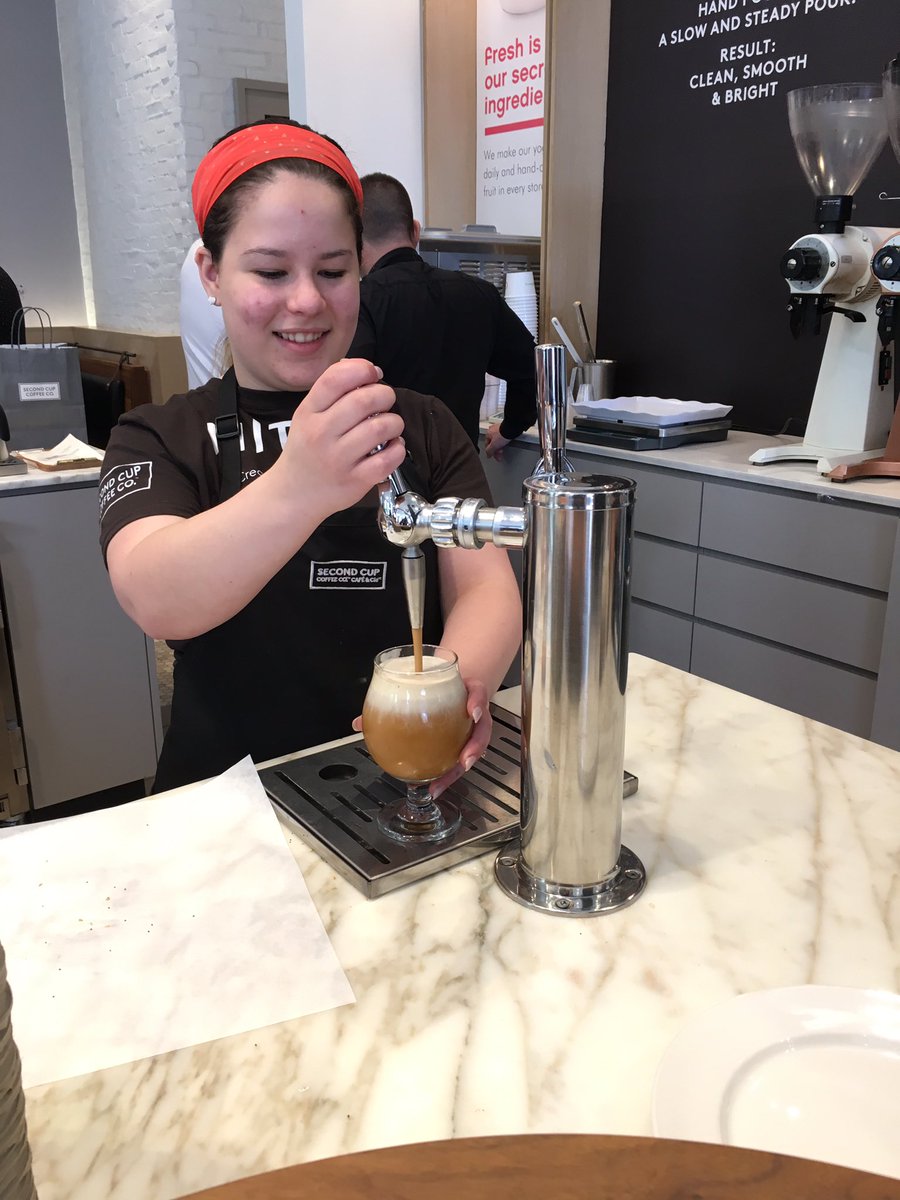 CKSChris's tweet photo. @secondcup cafe at King &amp; John serving #Nitro #FlashColdBrew. Creamy and smooth; or if you prefer sweet - Vanilla Cream. #rethinkthecold. https://t.co/KFJGaoAkjz