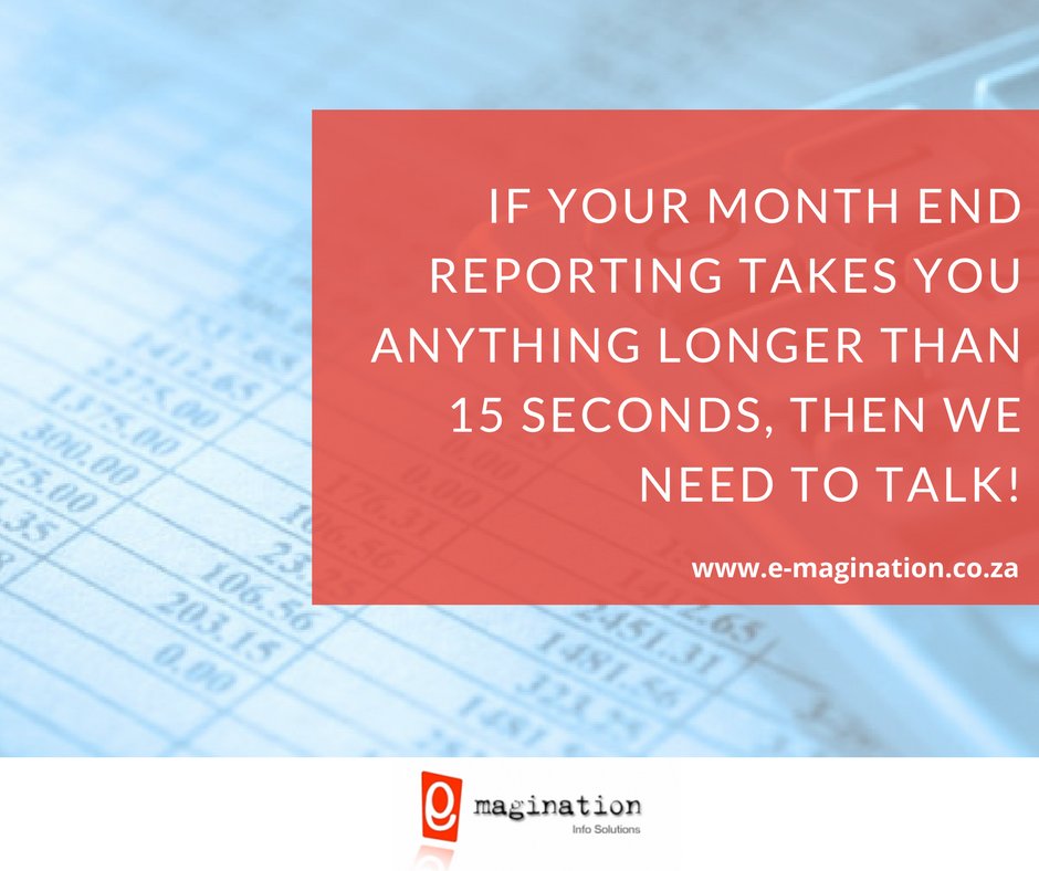 emaginationIS's tweet image. How long does your month end reporting take you? If the answer is longer than 15 seconds then we need to chat! #CFO #Reporting #Data