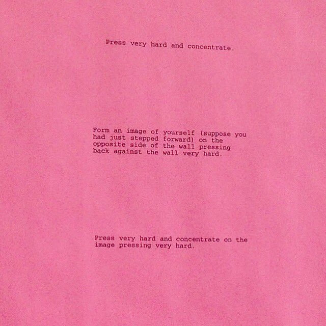 niki_russell's tweet photo. #BodyPressure #BruceNauman in #Perverts at @Cell_Projects #pressveryhardandconcentrate https://t.co/gQqG2ul1SN