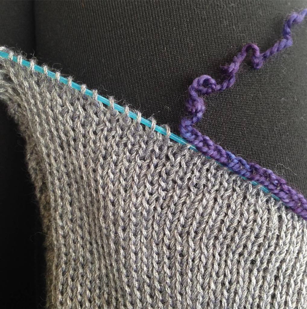 CherylM21's tweet photo. Provisional cast-on coming out, getting ready to knit the 2nd lace front of #pavonis. (First crotchet provisional … https://t.co/MrNIs9KE62 https://t.co/47uW6X2orI
