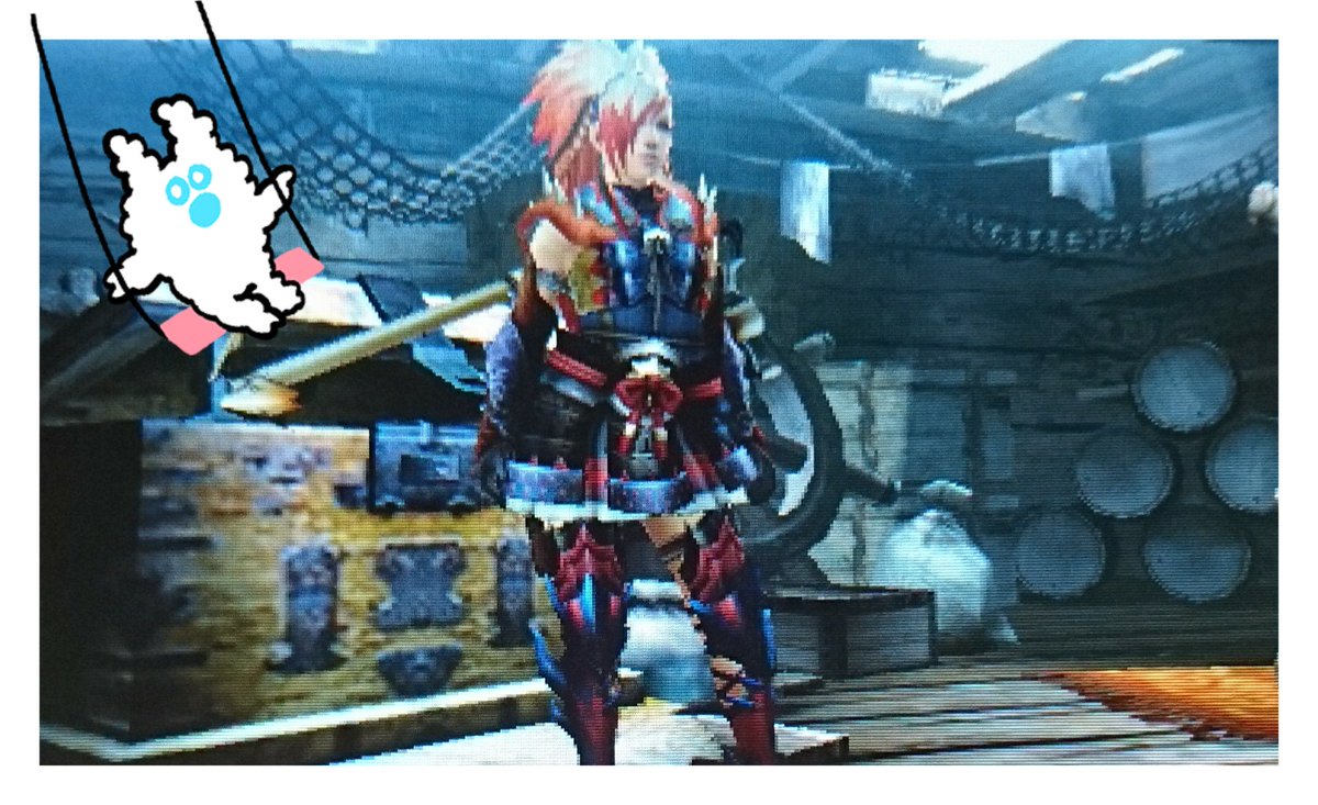 ハルʕ ﻌ ʔ バスターランシエルダの見た目装備 旅の途中で出会った面倒見が良いガンナー姉さん なんて設定があったりなかったり 主人公は大剣使いw