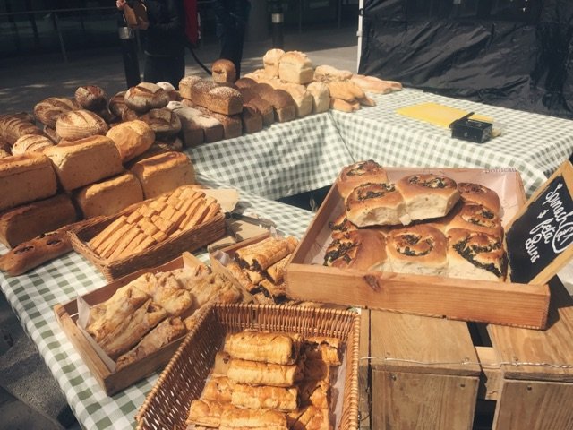 BordeauxQuay's tweet photo. We're at @TFSundayMarket again today, pop by and say hello! Yum baked treats all around... #deli #Bristolbread #homemade #local https://t.co/vLiG2722Bi