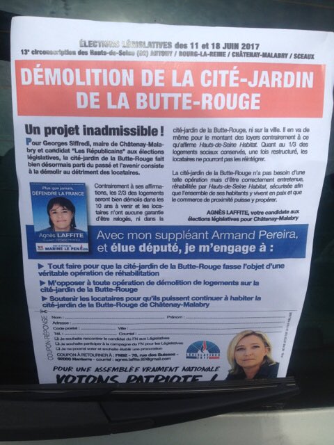 RNational_92's tweet photo. À #ChatenayMalabry comme à #Antony #Sceaux &amp; #BourglaReine, très bon accueil dans la #Circo9213 pour le #FN92 pour les legislatives!
#FN https://t.co/PiHEt4K54E