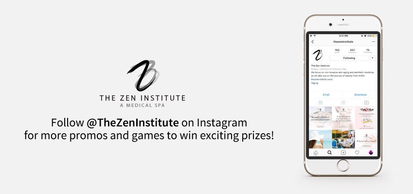 TheZenInstitute's tweet photo. Follow us on Instagram (TheZenInstitute) for exclusive promos and games to win exciting prizes! #TheZenInstitute https://t.co/l8FwNEmyxY
